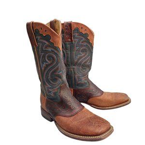 Rocky Brown and Blue Heeled Boots